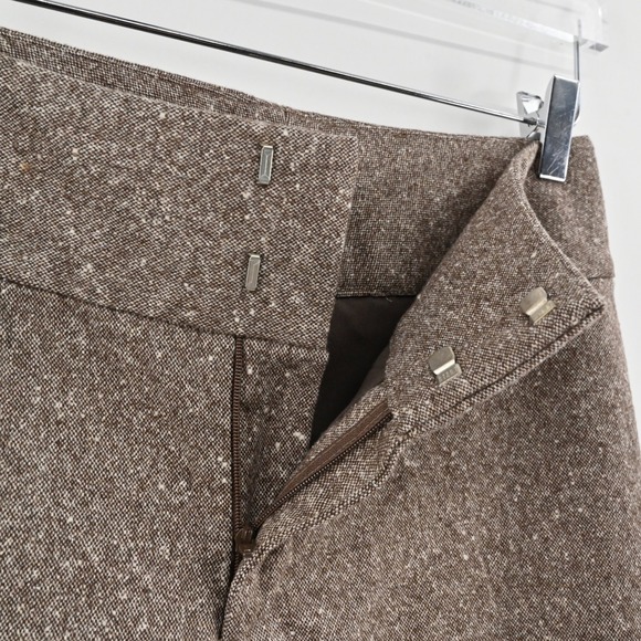 Vtg Y2k GAP Wool Silk Tweed Pants Womens Size 4 Flared Trouser Academia Neutral - Picture 8 of 14